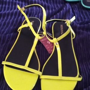 Yellow pair of sandals